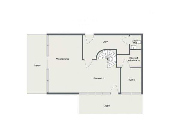 Exposégrundriss untere Ebene (nicht maßstäblich)