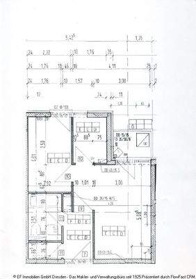 Grundriss mit Maßen