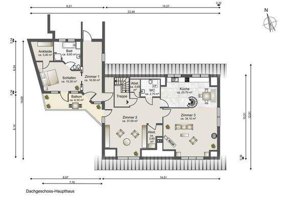 Haupthaus - Dachgeschoss