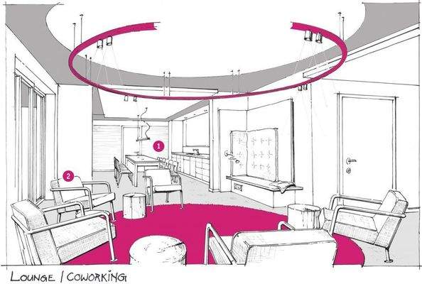 Neon Gemeinschaftsräume Community-Lounge-Coworking