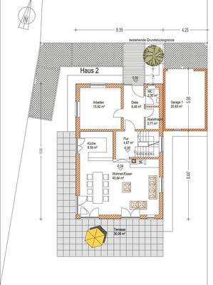 Grundrissplan Erdgeschoss