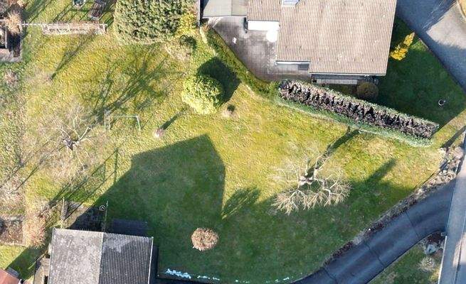 Ansicht vom Baugrundstück 