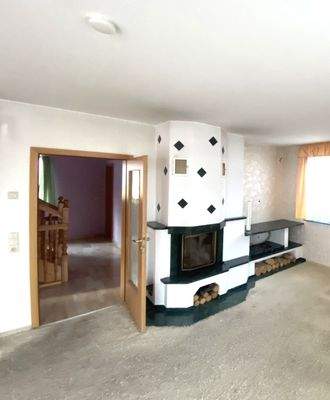 Heizkamin im Wohnzimmer OG