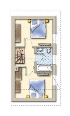 Grundriss Obergeschoss Haus 1