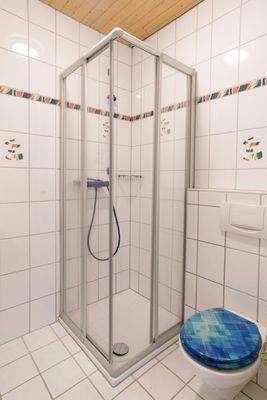 Badezimmer Erdgeschoss, mit Dusche und WC