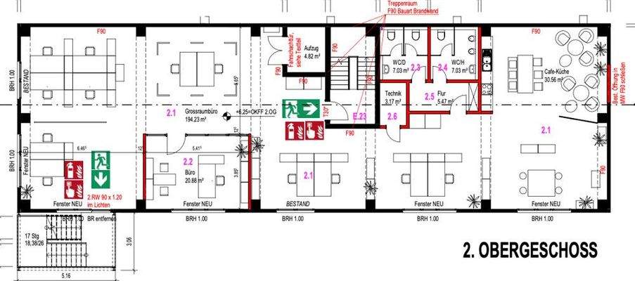 Grundriss Büro 2. OG