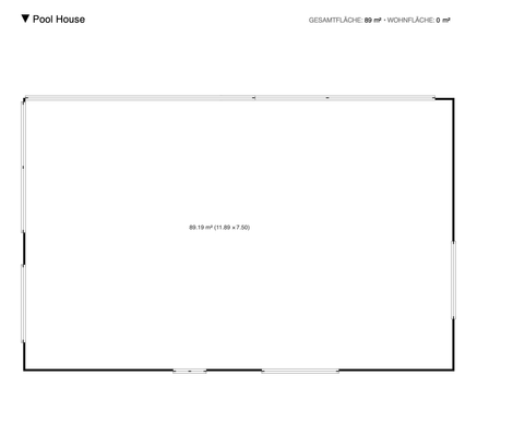 Grundriss Poolhaus