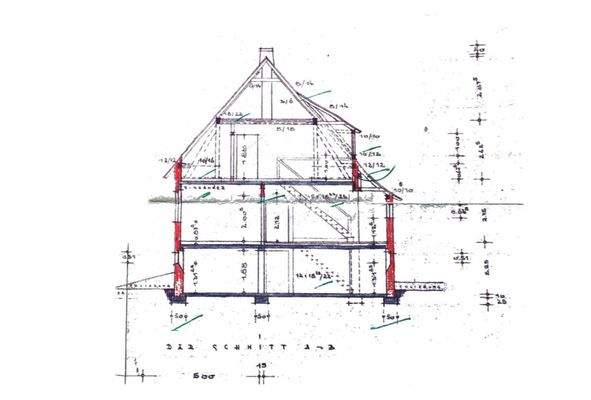 Original Schnittzeichnung 1954