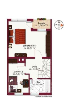 Grundriss 3 - Obergeschoss