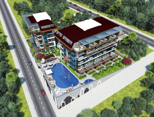Stylish Flats 400 m from the Coast in Alanya, Antalya