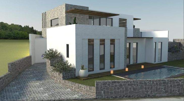 Kreta, Kissamos: Halbfertiges Haus mit Blick auf Meer und Berge zu verkaufen