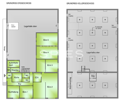 AUFTEILUNG / KG + EG / ca. 1.170 m²
