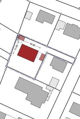 Lageplan mit Bebauungsmöglichkeit
