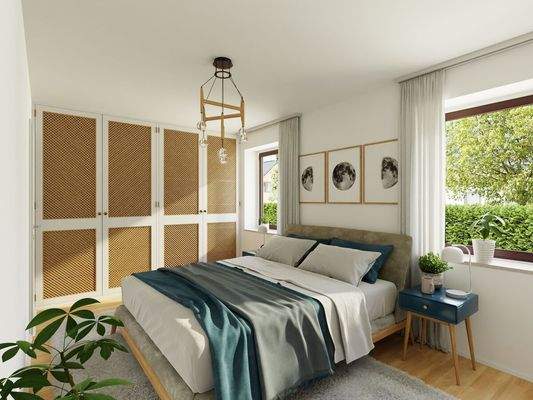 Unverbindliche Visualisierung des Schlafzimmers