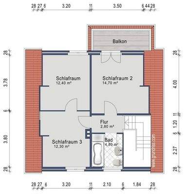 Grundriss Obergeschoss