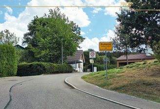 Zufahrt Stadtteil Ruhbühl