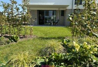 Ob im Erdgeschoss mit Terrasse und Garten..