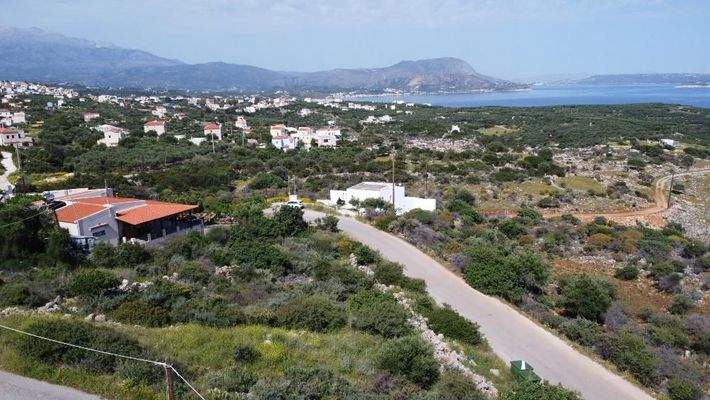 Kreta, Kokkino Chorio: Grundstück mit Meerblick und Bergblick zu verkaufen