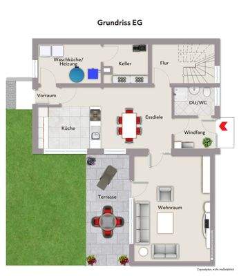 Grundriss EG- Wohnbeispiel - ohne Maßstab