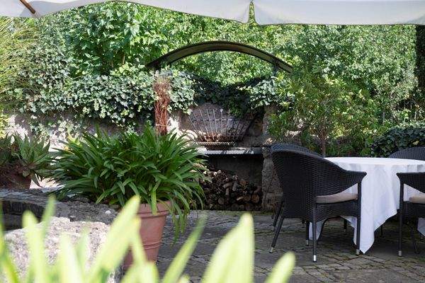 Grillplatz auf der Terrasse