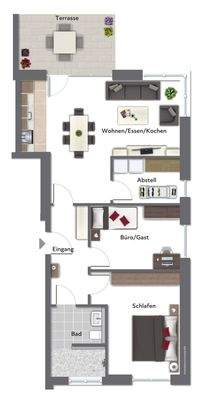 Grundriss Whg. 1 - nicht maßstabsgerecht 
