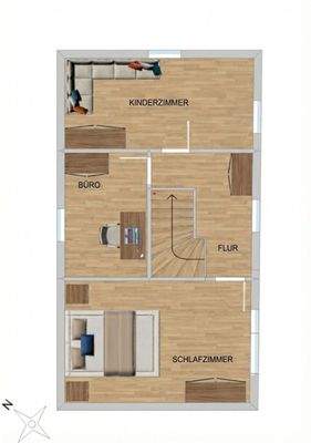 Grundriss OG ca. 38,87 m²