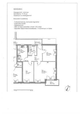 Grundrisszeichnung (Obergeschoss)
