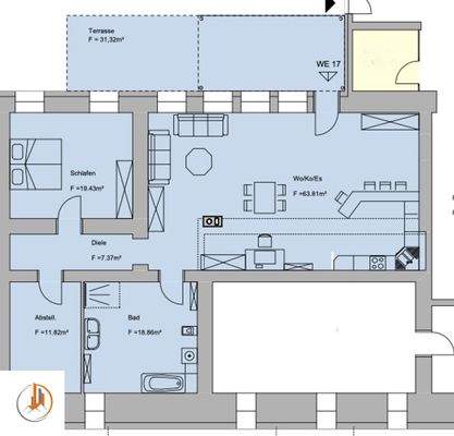 Grundriss WE 17