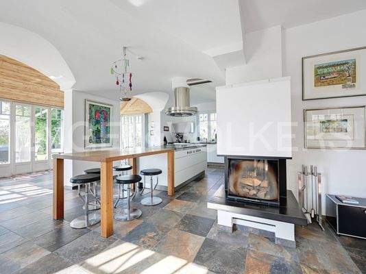 Blick in die offene Küche