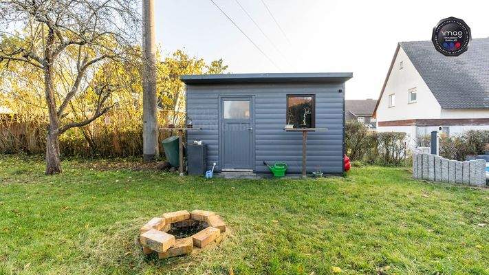 RF-1332 Winkelhaid Gartenhaus mit Feuerstelle