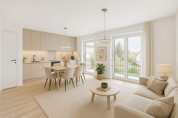 Wohn- und Esszimmer Staging 