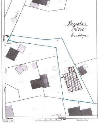 Lageplan, Skizze 2 Fam.-Haus, Position