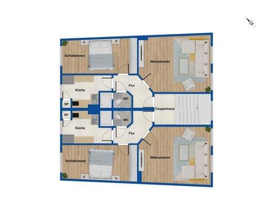 Grundriss EG -  3. OG