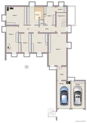 Grundrissplan Keller