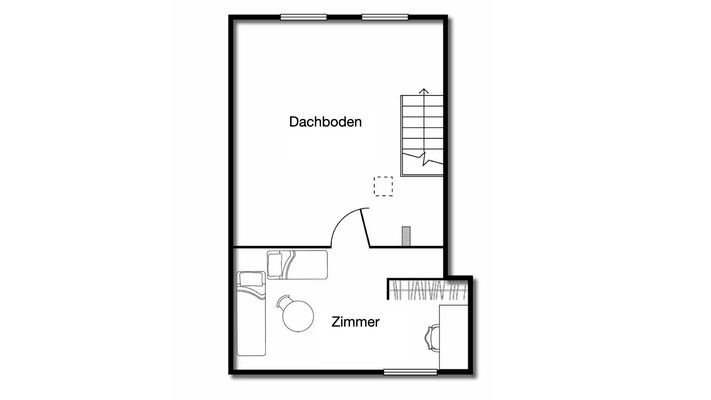 Grundriss Dachboden