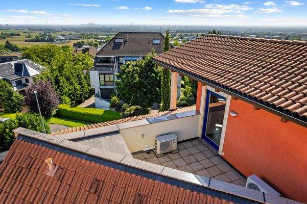 Luftaufnahme Dachterrasse