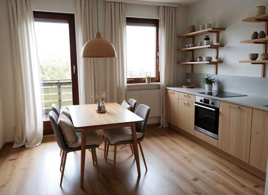 Einrichtungsbeispiel Küche OG Hauptwohnung - (KI generiert)