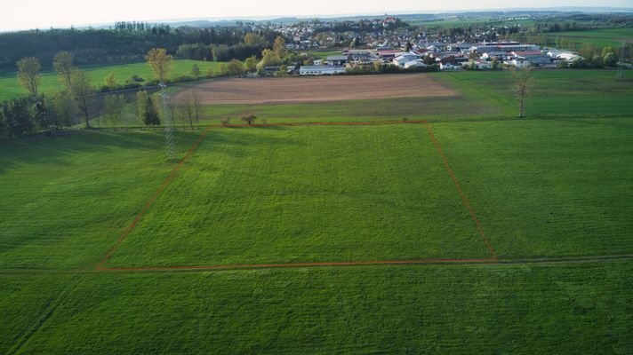 Ansicht Süd-Ost rot umrandet