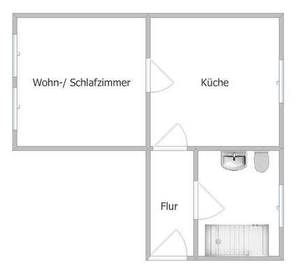 Grundriss, nicht maßstabgetreu 