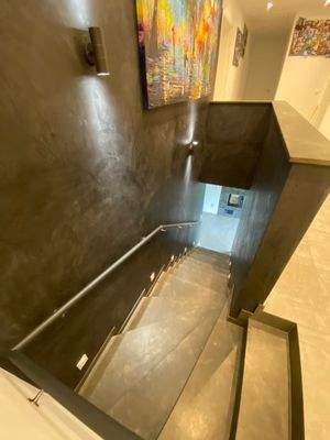 Treppenabgang vom Dachgeschoss zum Erdgeschoss.