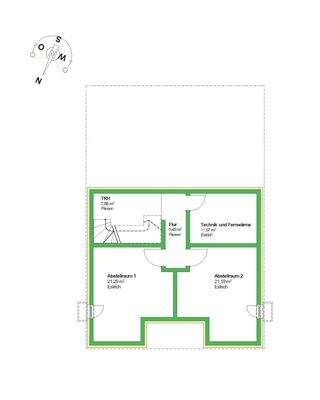 Grundriss Untergeschoss / Keller