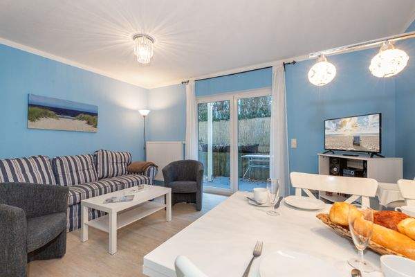 Der gemütliche Wohnbereich im Erdgeschoss