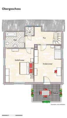 Grundriss Obergeschoss, beispielhaft