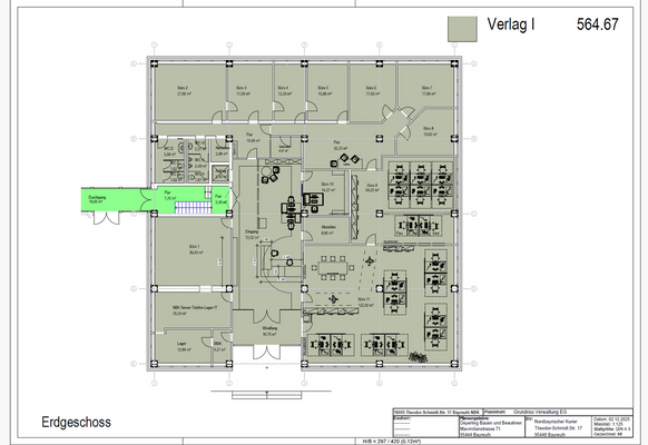 Grundriss Bürofläche