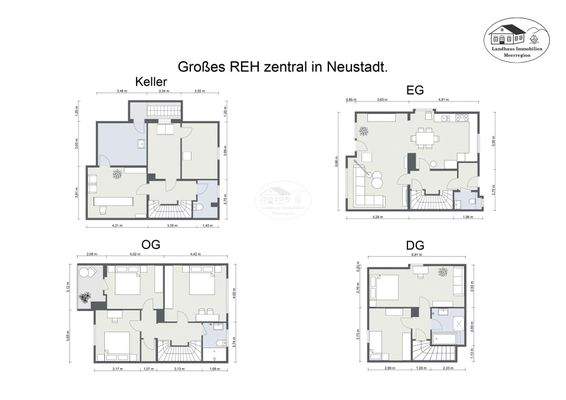 Grundrisse Übersicht - Großes REH zentral in Neustadt. - 2D