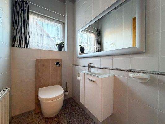 EG Gäste-WC: Sogar mit Fenster und Heizung...kompakt, hell und gut nutzbar