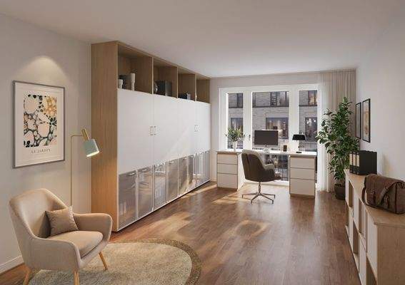 Visualisierung Schlaf-/Arbeitszimmer