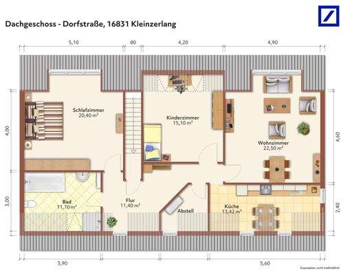 Grundriss - Dachgeschoss - Hauptwohnung