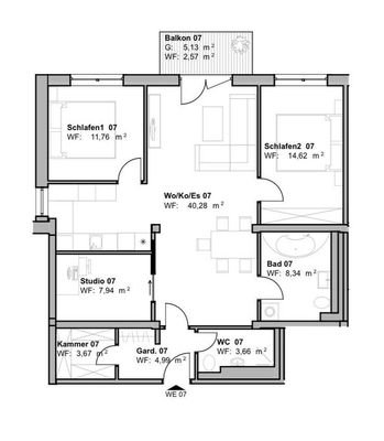 Grundriss der Wohnung