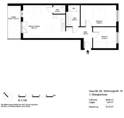 Grundriss Wohnung 15